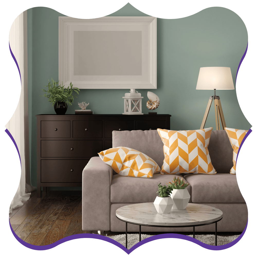 Beautifully organized and spotless living area after a professional house cleaning service