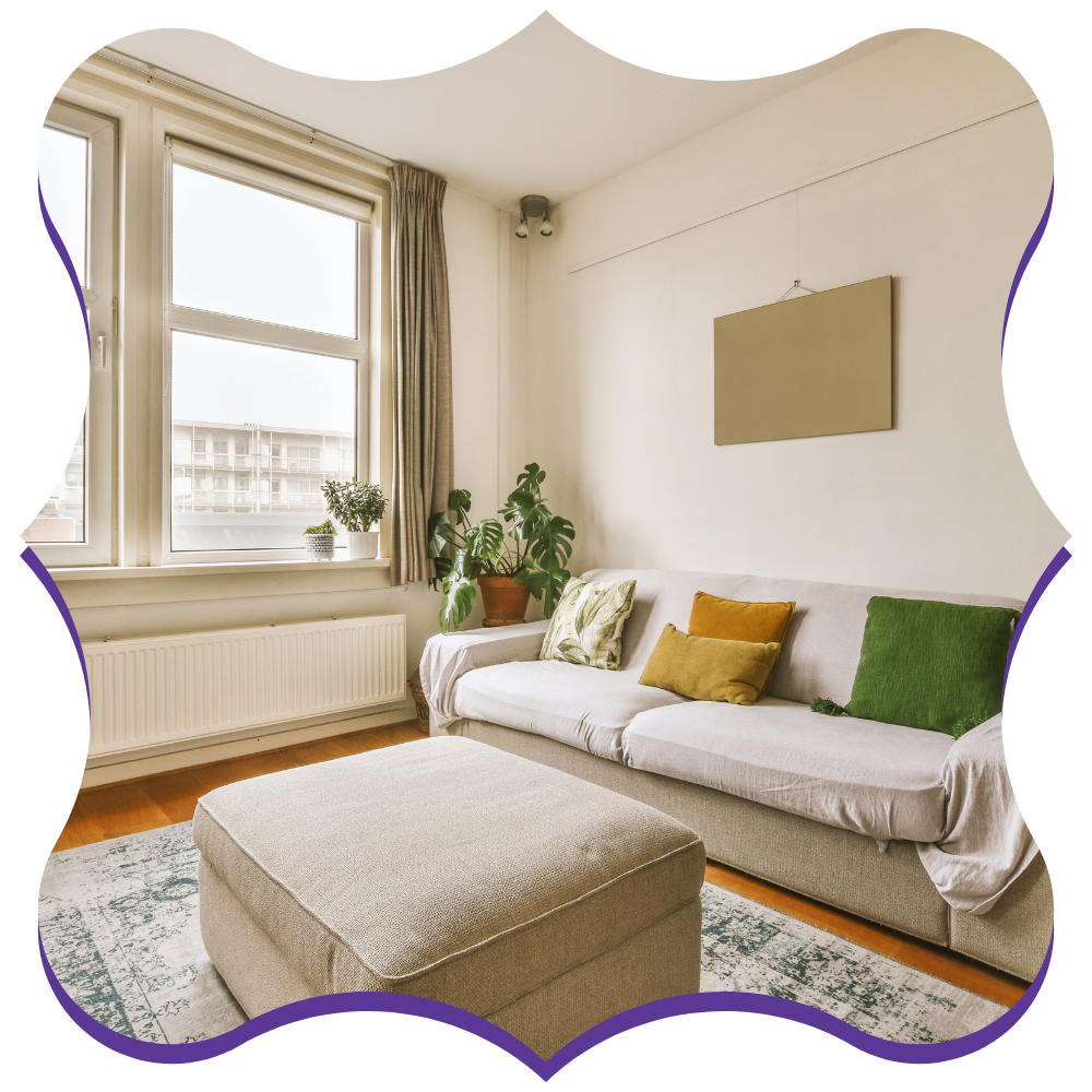 Turnover-ready interior of an Airbnb after a professional cleaning service